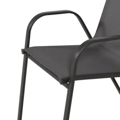 Anduze - Chaise de jardin en tissu gris
