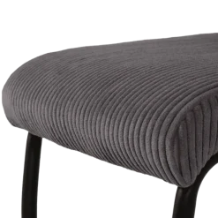 Anja - Chaise en tissu gris foncé