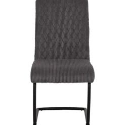 Anja - Chaise en tissu gris foncé