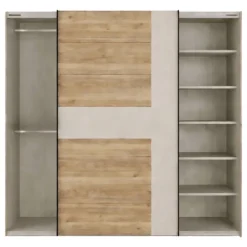 Armoire Bellevue 220 cm avec Lot de 3 étagères