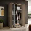 Armoire Karl - 3 portes et 2 tiroirs chêne sonoma