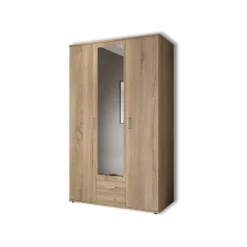Armoire Karl - 3 portes et 2 tiroirs chêne sonoma