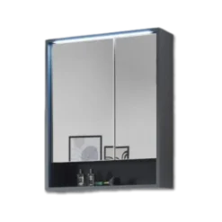 Armoire miroir pour salle de bain Lucera gris