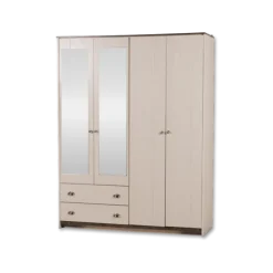 Armoire 4 portes avec miroir Arlo