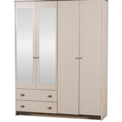 Armoire 4 portes avec miroir Arlo