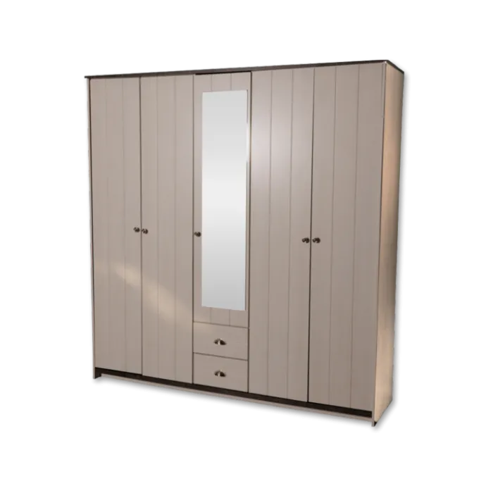 Armoire 5 portes avec miroir Arlo mh9423