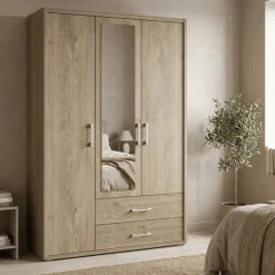 Armoire 3 portes Cara caramel oak
