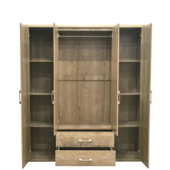 Armoire 4 portes Cara caramel oak