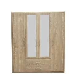 Armoire 4 portes Cara caramel oak