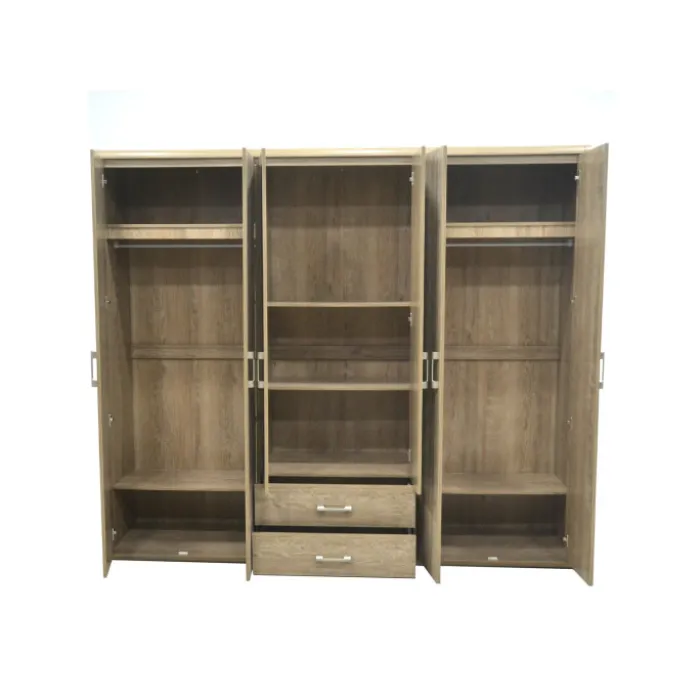 Armoire 6 portes Cara caramel oak