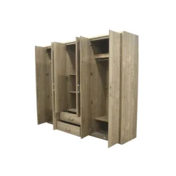 Armoire 6 portes Cara caramel oak