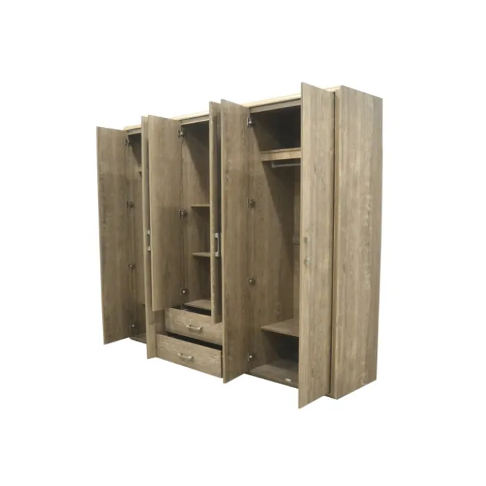 Armoire 6 portes Cara caramel oak