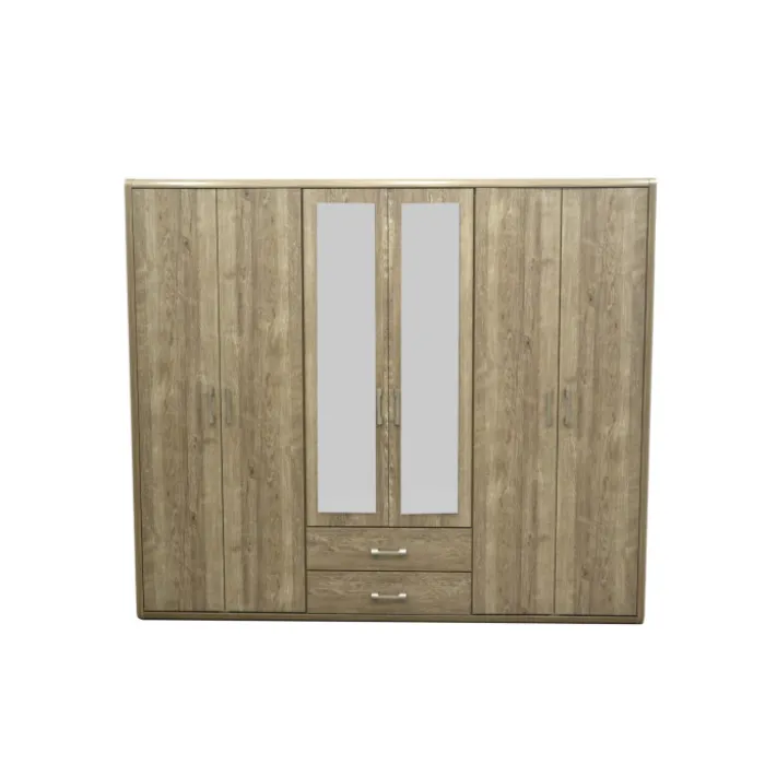 Armoire 6 portes Cara caramel oak