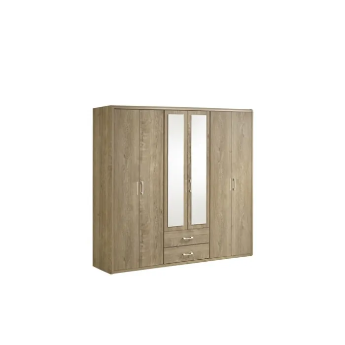 Armoire 6 portes Cara caramel oak