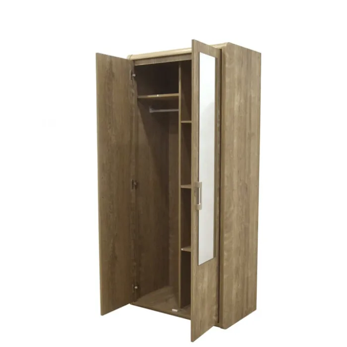 Armoire 2 portes Cara caramel oak