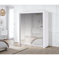 Armoire 2 portes 182 cm Touch blanc