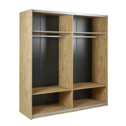 Armoire 2 portes coulissantes Clara golden oak