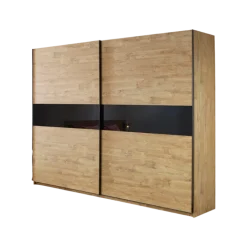 Armoire 2 portes coulissantes Clara golden oak