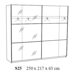 Armoire 2 portes coulissantes Lola 250 cm