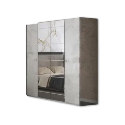 Armoire 4 portes Debora gris