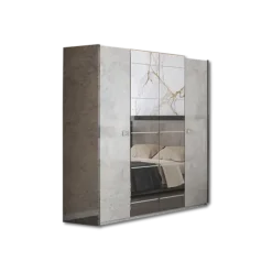 Armoire 4 portes Debora gris