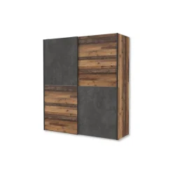 Armoire 2 portes Dederik marron foncé