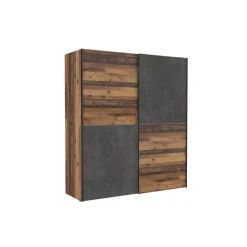 Armoire 2 portes Dederik marron foncé