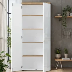 Armoire 2 portes Easy bianco et cadiz