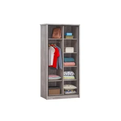 Armoire 2 portes Elias gris