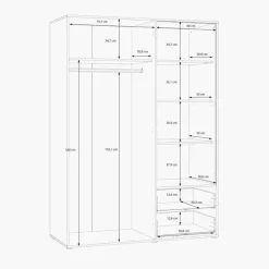 Armoire 3 portes et 2 tiroirs Orkney