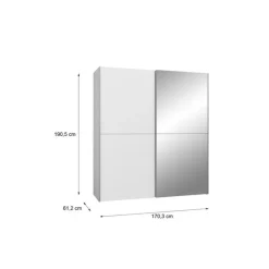 Armoire 2 portes Kaikais blanc mat