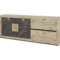 Bahut Sacha canyon oak/marble