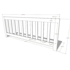 Barriere de lit Blanc Fosr1314