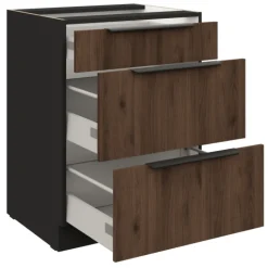 Bas 60 cm Casserolier Monza noyer