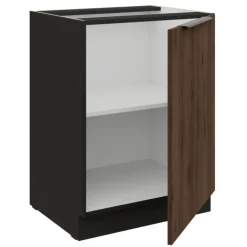 Bas 60 cm 1 porte Monza noyer