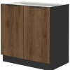 Bas 80 cm 2 portes Monza noyer