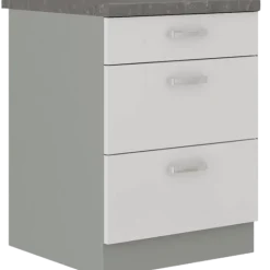 Bas 80cm 3 tiroirs BIANKA