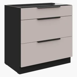 Bas 3 tiroirs 80 cm Arona - sans plan de travail