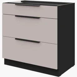 Bas 3 tiroirs 80 cm Arona - sans plan de travail