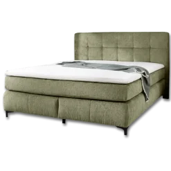 Beatrice - Lit box complet 180 x 200 cm Chenille vert