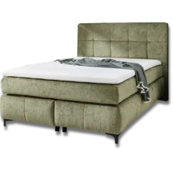 Beatrice - Lit box complet 140 x 200 cm Chenille vert