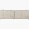 Big sofa 3 places fixe Flare en tissu Beige