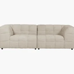 Big sofa 3 places fixe Flare en tissu Beige