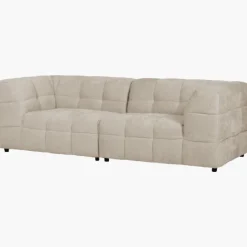 Big sofa 3 places fixe Flare en tissu Beige