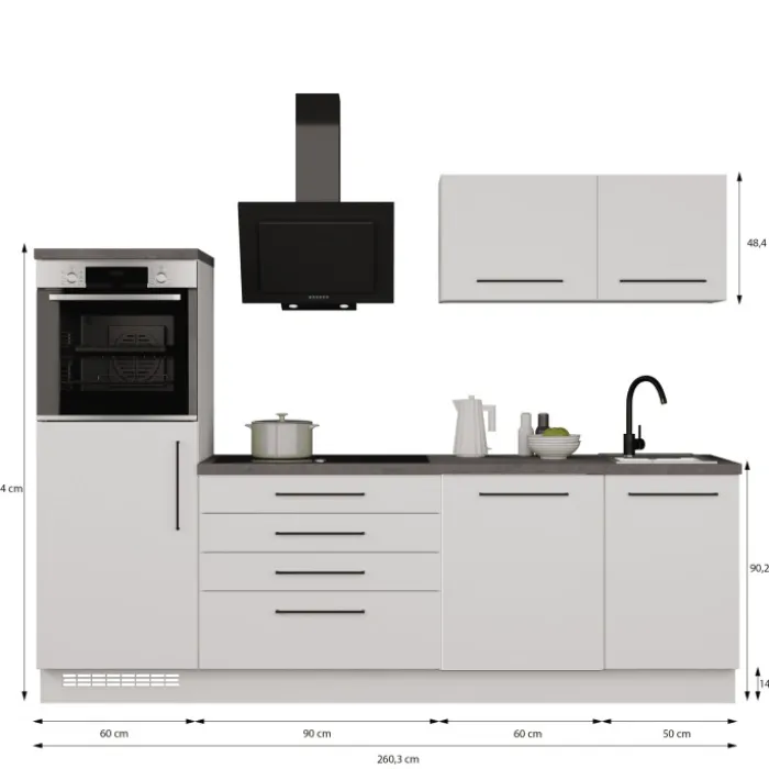 Bloc de cuisine sans éléctromenager Novacool