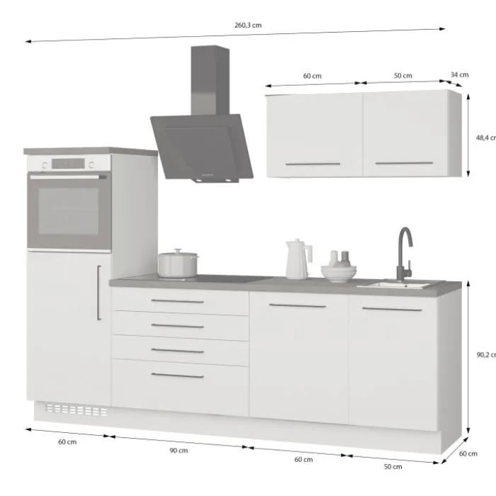 Bloc de cuisine sans éléctromenager Novacool