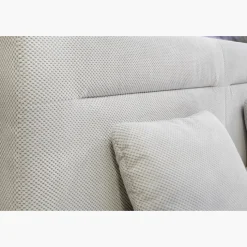 Boxspring complet Simone tissu beige clair 180 x 200 cm