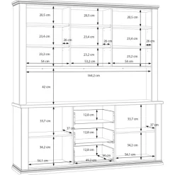 Buffet 4 portes haut + bas Pontypool Q,214