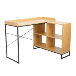 Bureau d'angle avec étagères ELIO