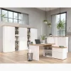 Bureau d'angle Easy chêne cadiz / blanc